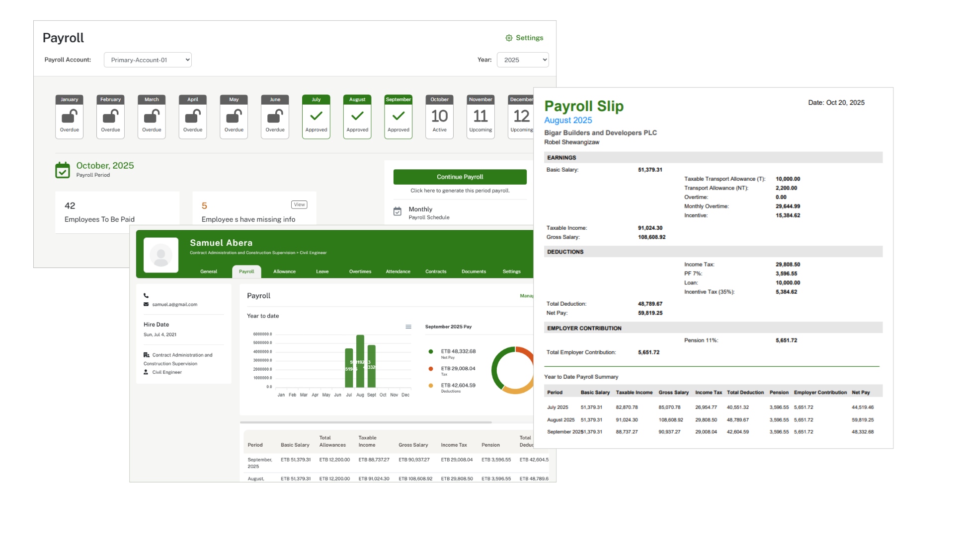 abol HR Run accurate payroll in minutes, not days., Payroll feature for Ethiopian businesses